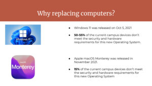 Infographic explaining why to replace computers